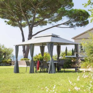 Cenador Rectangular THIRA Pizarra Hespéride 4 x 3 m