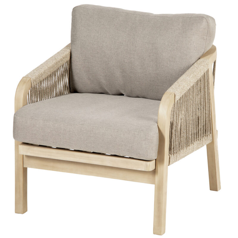 Sillón de jardín PAPOUASIE Acacia Hespéride 69 x 68
