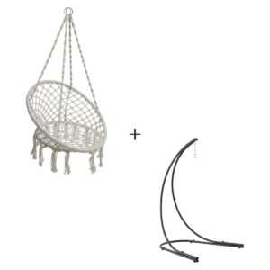 Silla de descanso PLUMAYA + 1 pie para silla suspendida Hespéride 80 x 60 x 120 cm