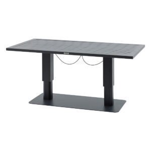 Mesa de jardín rectangular elevable SALIMIA Grafito Hespéride 150 x 80 x 69 cm